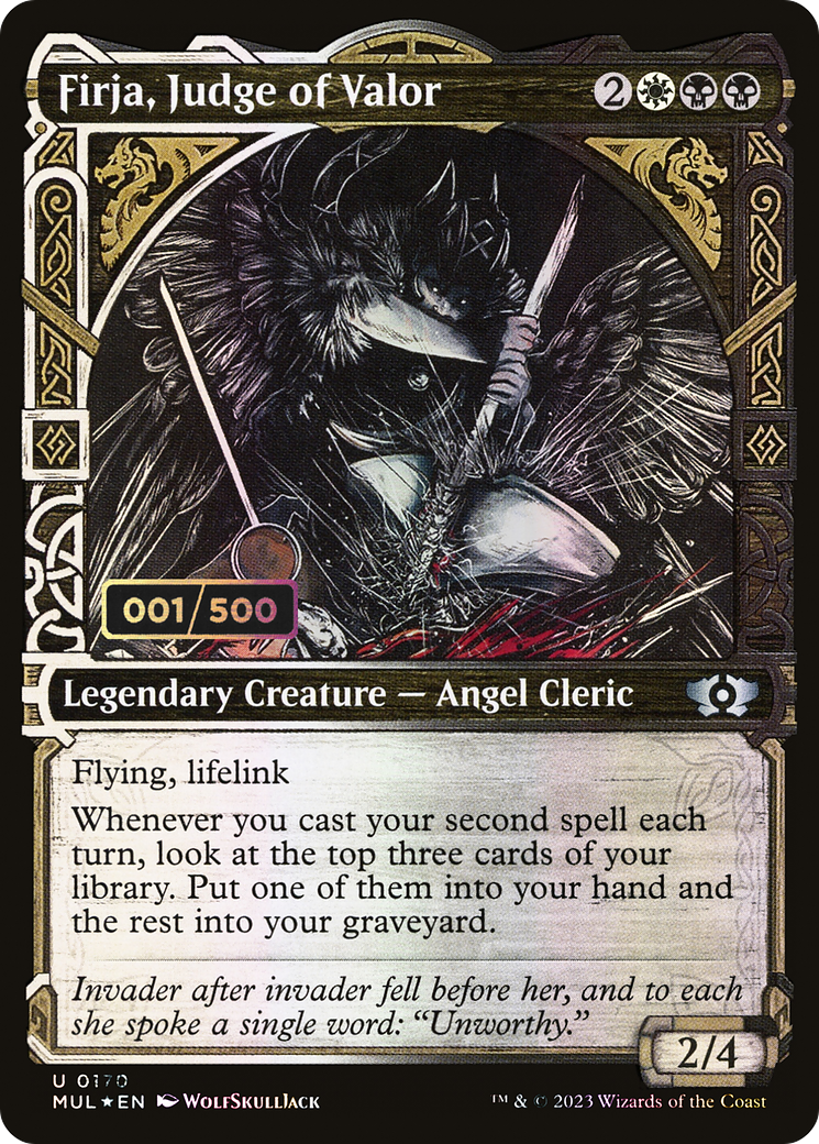 Firja, Judge of Valor (MUL-170Z) - Multiverse Legends: (Showcase) Foil - Premium MTG Single from Wizards of the Coast - Just $90.26! Shop now at Game Crave Tournament Store