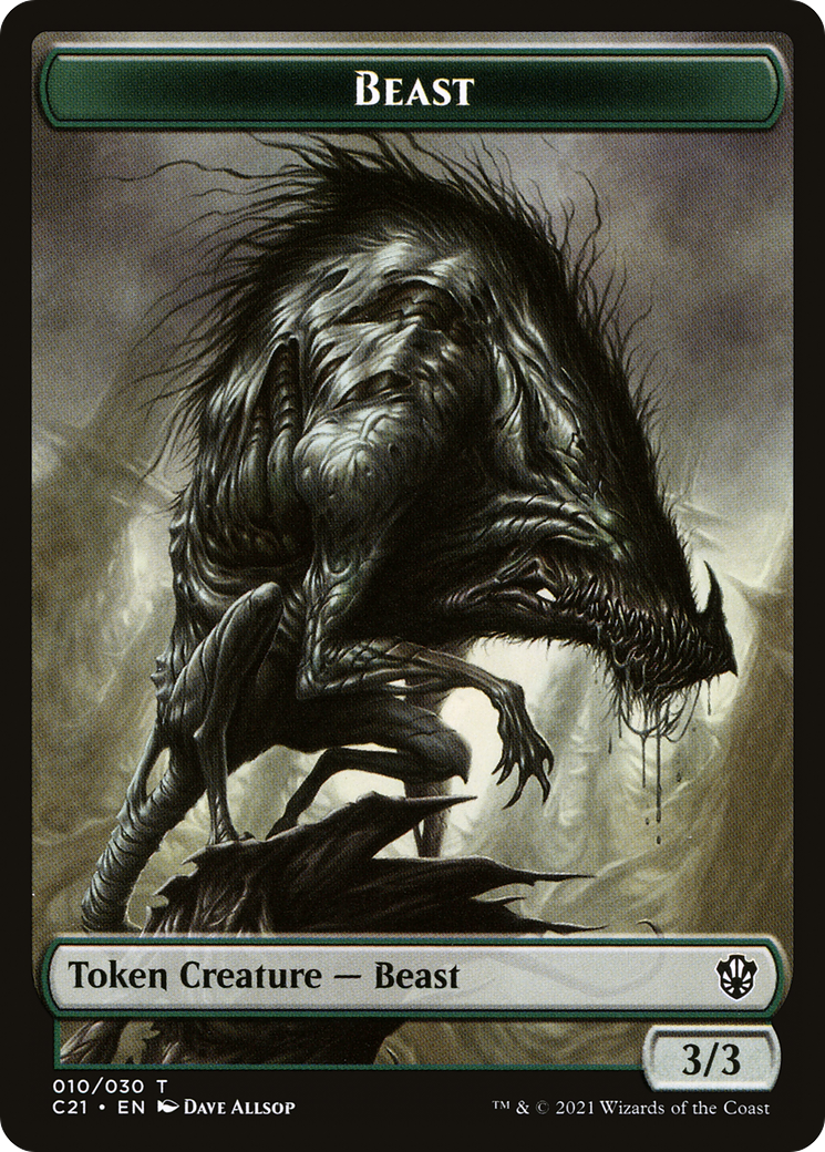 Beast (TC21-010) - Commander 2021 Tokens - Premium MTG Single from Wizards of the Coast - Just $0! Shop now at Game Crave Tournament Store