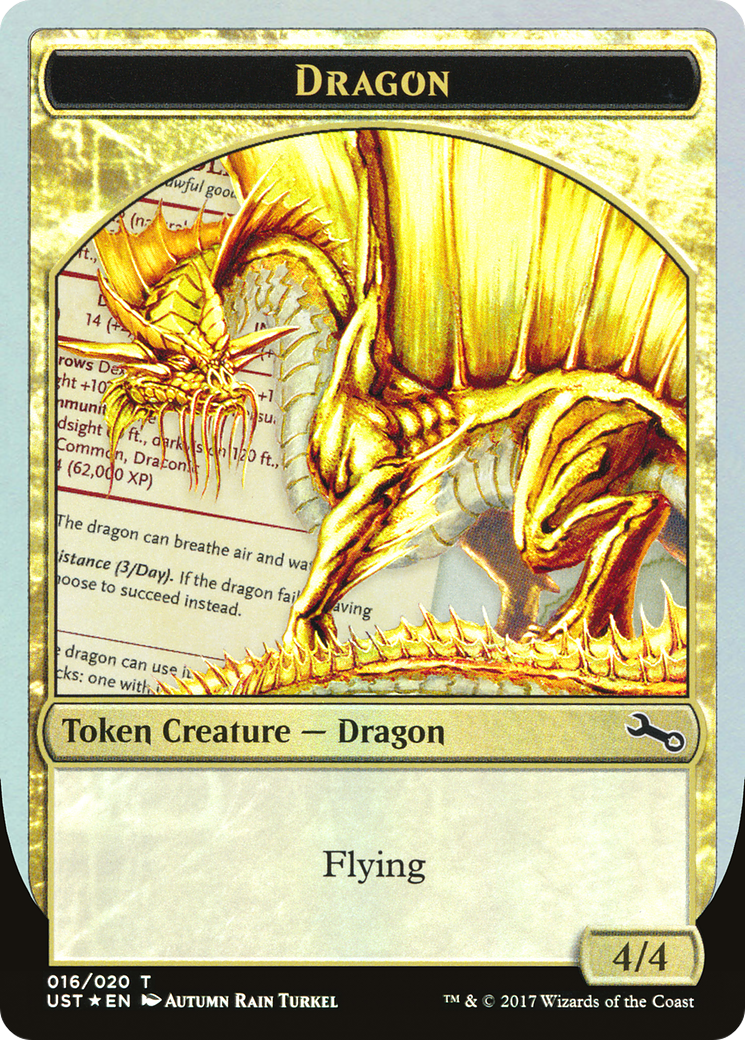 Dragon (TUST-016) - Unstable Tokens Foil - Premium MTG Single from Wizards of the Coast - Just $0.08! Shop now at Game Crave Tournament Store