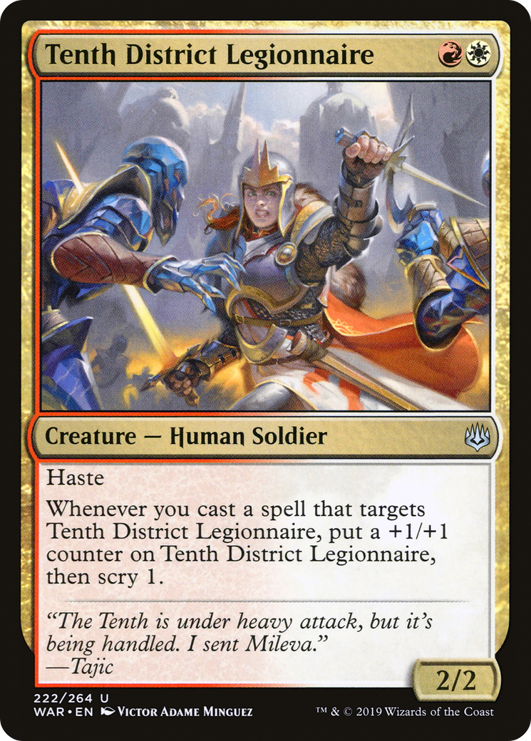 Tenth District Legionnaire (WAR-222) - War of the Spark - Premium MTG Single from Wizards of the Coast - Just $0.08! Shop now at Game Crave Tournament Store