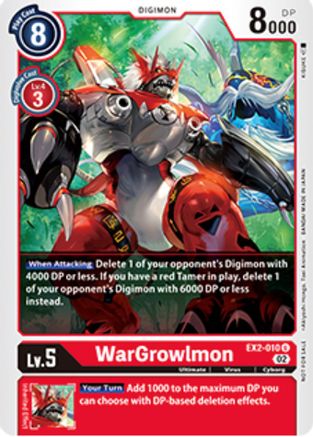 WarGrowlmon - EX2-010 (Tamer Party Vol. 6 Promo) (EX2-010) - Digital Hazard - Premium Digimon Single from Bandai - Just $0.72! Shop now at Game Crave Tournament Store