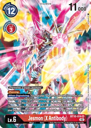 digimon x antibody cards Game Crave Tournament Store - Jesmon (X Antibody) (Alternate Art)  (BT10-016)