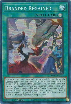 Branded Regained (DABL-EN053) - Darkwing Blast 1st Edition - Premium Yugioh Single from Konami - Just $1.45! Shop now at Game Crave Tournament Store