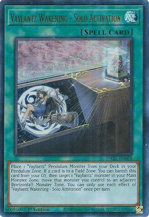 Vaylantz Wakening - Solo Activation (DABL-EN068) - Darkwing Blast 1st Edition - Premium Yugioh Single from Konami - Just $0.33! Shop now at Game Crave Tournament Store