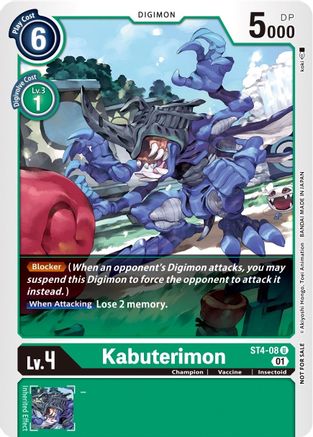 Kabuterimon (Winner Pack Xros Encounter) (ST4-08) - Starter Deck 04: Giga Green - Premium Digimon Single from Bandai - Just $0.96! Shop now at Game Crave Tournament Store