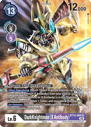 DarkKnightmon (X Antibody) (Alternate Art) (BT10-069) - Xros Encounter Foil - Premium Digimon Single from Bandai - Just $8.46! Shop now at Game Crave Tournament Store