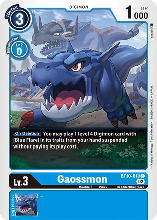Gaossmon (BT10-018) - Xros Encounter - Premium Digimon Single from Bandai - Just $0.08! Shop now at Game Crave Tournament Store