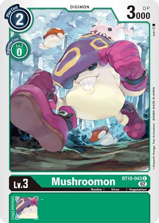 Mushroomon (BT10-043) - Xros Encounter - Premium Digimon Single from Bandai - Just $0.25! Shop now at Game Crave Tournament Store