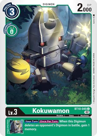 Kokuwamon (BT10-045) - Xros Encounter - Premium Digimon Single from Bandai - Just $0.25! Shop now at Game Crave Tournament Store