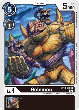 Golemon (BT10-062) - Xros Encounter - Premium Digimon Single from Bandai - Just $0.25! Shop now at Game Crave Tournament Store