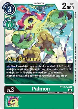 Palmon (BT10-046) - Xros Encounter Pre-Release Cards Foil - Premium Digimon Single from Bandai - Just $2.87! Shop now at Game Crave Tournament Store