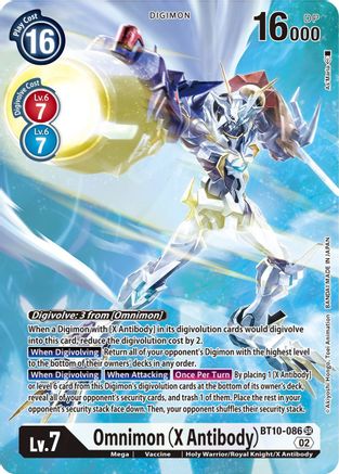 Omnimon (X Antibody) (Alternate Art) (BT10-086) - Xros Encounter Foil - Premium Digimon Single from Bandai - Just $22.57! Shop now at Game Crave Tournament Store