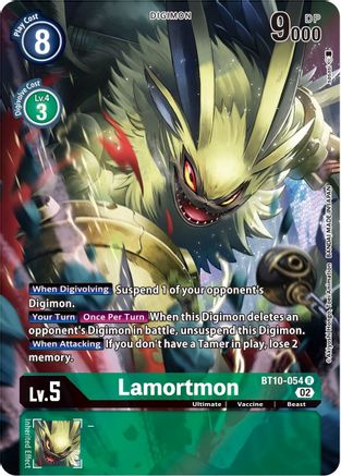 Lamortmon (Alternate Art) (BT10-054) - Xros Encounter Foil - Premium Digimon Single from Bandai - Just $2.70! Shop now at Game Crave Tournament Store