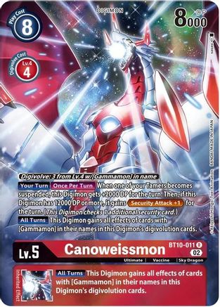 Canoweissmon (Alternate Art) (BT10-011) - Xros Encounter Foil - Premium Digimon Single from Bandai - Just $8.48! Shop now at Game Crave Tournament Store
