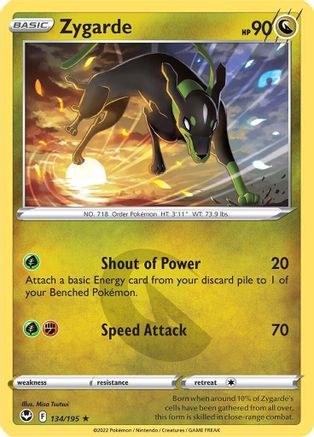 Zygarde 134/195 - Silver Tempest Reverse Holofoil - Premium Pokemon Single from Nintendo - Just $0.50! Shop now at Game Crave Tournament Store