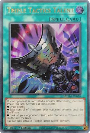 Triple Tactics Talent (Ultra Pharaoh's Rare) (MAMA-EN090) - Magnificent Mavens 1st Edition - Premium Yugioh Single from Konami - Just $30.68! Shop now at Game Crave Tournament Store