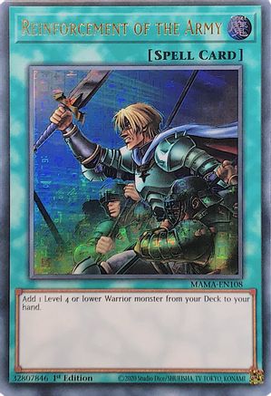 Reinforcement of the Army (Ultra Pharaoh's Rare) (MAMA-EN108) - Magnificent Mavens 1st Edition - Premium Yugioh Single from Konami - Just $46.73! Shop now at Game Crave Tournament Store