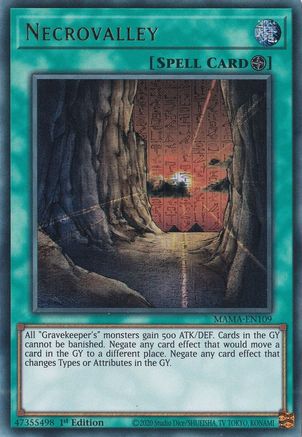 Necrovalley (Ultra Pharaoh's Rare) (MAMA-EN109) - Magnificent Mavens 1st Edition - Premium Yugioh Single from Konami - Just $103.94! Shop now at Game Crave Tournament Store