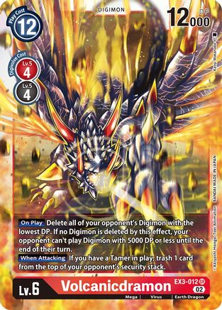 Volcanicdramon (EX3-012) - Draconic Roar Foil - Premium Digimon Single from Bandai - Just $0.47! Shop now at Game Crave Tournament Store