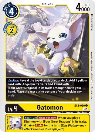 Gatomon (EX3-030) - Draconic Roar - Premium Digimon Single from Bandai - Just $0.25! Shop now at Game Crave Tournament Store