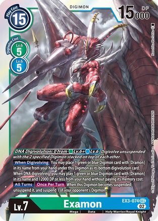Examon (EX3-074) - Draconic Roar Foil - Premium Digimon Single from Bandai - Just $25.55! Shop now at Game Crave Tournament Store