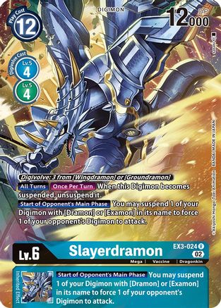 Slayerdramon (Alternate Art) (EX3-024) - Draconic Roar Foil - Premium Digimon Single from Bandai - Just $7.97! Shop now at Game Crave Tournament Store