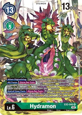 Hydramon (Alternate Art) (EX3-045) - Draconic Roar Foil - Premium Digimon Single from Bandai - Just $2.49! Shop now at Game Crave Tournament Store