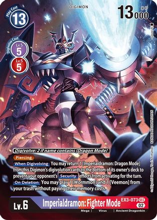 Imperialdramon: Fighter Mode (Alternate Art) (EX3-073) - Draconic Roar Foil - Premium Digimon Single from Bandai - Just $5.13! Shop now at Game Crave Tournament Store