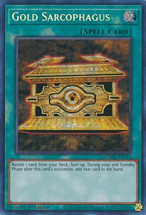 Gold Sarcophagus (Secret Pharaoh's Rare) (MAMA-EN110) - Magnificent Mavens 1st Edition - Premium Yugioh Single from Konami - Just $20.09! Shop now at Game Crave Tournament Store