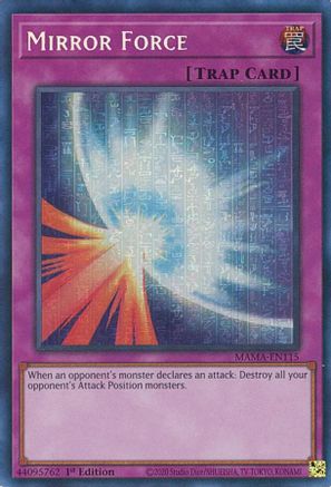 Mirror Force (Secret Pharaoh's Rare) (MAMA-EN115) - Magnificent Mavens 1st Edition - Premium Yugioh Single from Konami - Just $15.77! Shop now at Game Crave Tournament Store