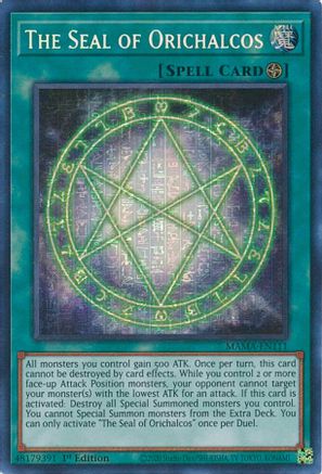 The Seal of Orichalcos (Secret Pharaoh's Rare) (MAMA-EN111) - Magnificent Mavens 1st Edition - Premium Yugioh Single from Konami - Just $39.37! Shop now at Game Crave Tournament Store