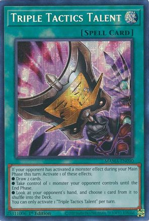 Triple Tactics Talent (Secret Pharaoh's Rare) (MAMA-EN090) - Magnificent Mavens 1st Edition - Premium Yugioh Single from Konami - Just $60.82! Shop now at Game Crave Tournament Store