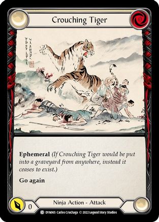 Crouching Tiger (DYN065) - Dynasty Rainbow Foil - Premium Flesh And Blood Single from Legend Story Studios - Just $1.46! Shop now at Game Crave Tournament Store