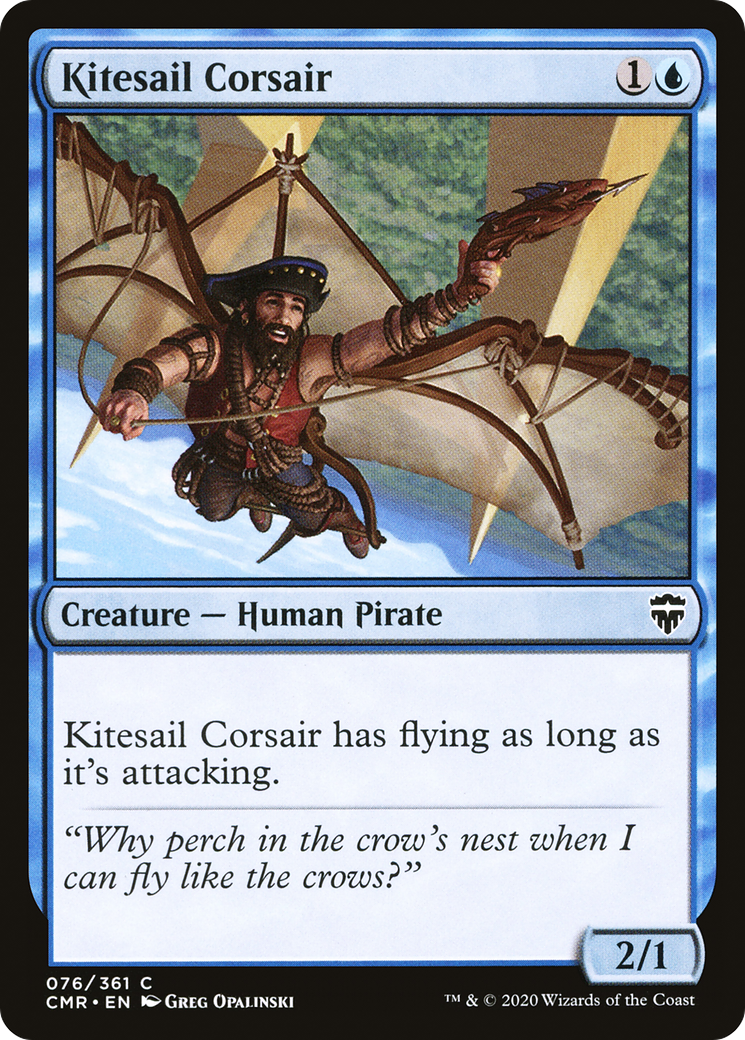 Kitesail Corsair (CMR-076) - Commander Legends - Premium MTG Single from Wizards of the Coast - Just $0.25! Shop now at Game Crave Tournament Store