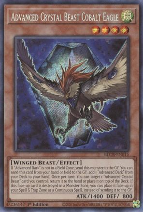 Advanced Crystal Beast Cobalt Eagle (BLCR-EN015) - Battles of Legend: Crystal Revenge 1st Edition - Premium Yugioh Single from Konami - Just $0.36! Shop now at Game Crave Tournament Store