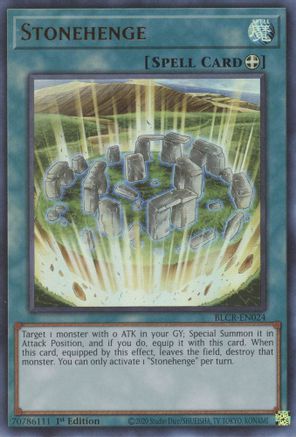 Stonehenge (BLCR-EN024) - Battles of Legend: Crystal Revenge 1st Edition - Premium Yugioh Single from Konami - Just $0.25! Shop now at Game Crave Tournament Store