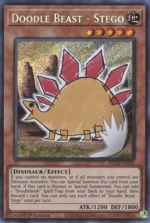 Doodle Beast - Stego (BLCR-EN032) - Battles of Legend: Crystal Revenge 1st Edition - Premium Yugioh Single from Konami - Just $0.25! Shop now at Game Crave Tournament Store