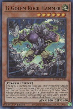 G Golem Rock Hammer (BLCR-EN040) - Battles of Legend: Crystal Revenge 1st Edition - Premium Yugioh Single from Konami - Just $0.25! Shop now at Game Crave Tournament Store