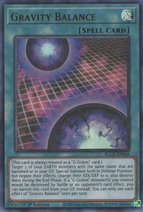 Gravity Balance (BLCR-EN046) - Battles of Legend: Crystal Revenge 1st Edition - Premium Yugioh Single from Konami - Just $0.25! Shop now at Game Crave Tournament Store