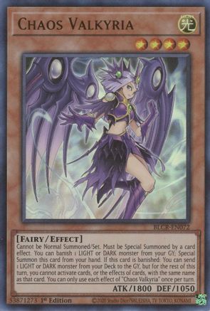 Chaos Valkyria (BLCR-EN072) - Battles of Legend: Crystal Revenge 1st Edition - Premium Yugioh Single from Konami - Just $0.25! Shop now at Game Crave Tournament Store