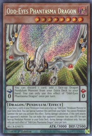 Odd-Eyes Phantasma Dragon (BLCR-EN075) - Battles of Legend: Crystal Revenge 1st Edition - Premium Yugioh Single from Konami - Just $0.25! Shop now at Game Crave Tournament Store