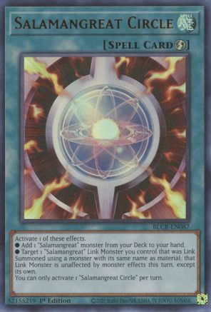 Salamangreat Circle (BLCR-EN087) - Battles of Legend: Crystal Revenge 1st Edition - Premium Yugioh Single from Konami - Just $0.25! Shop now at Game Crave Tournament Store