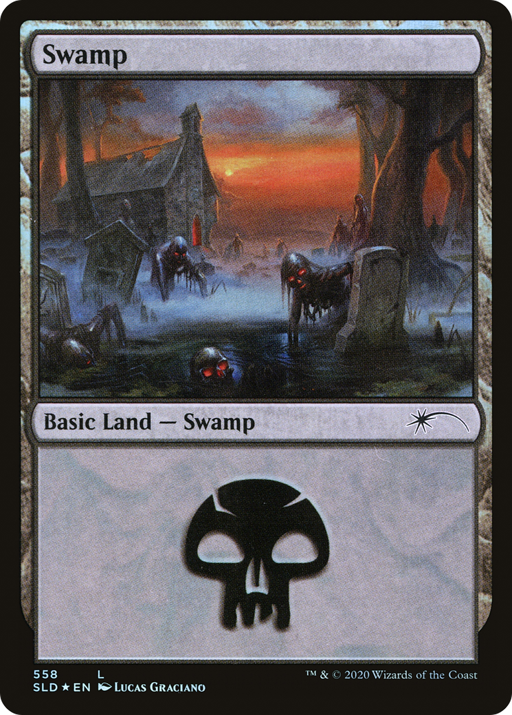 Swamp (SLD-558) - Secret Lair Drop Foil - Premium MTG Single from Wizards of the Coast - Just $1.27! Shop now at Game Crave Tournament Store