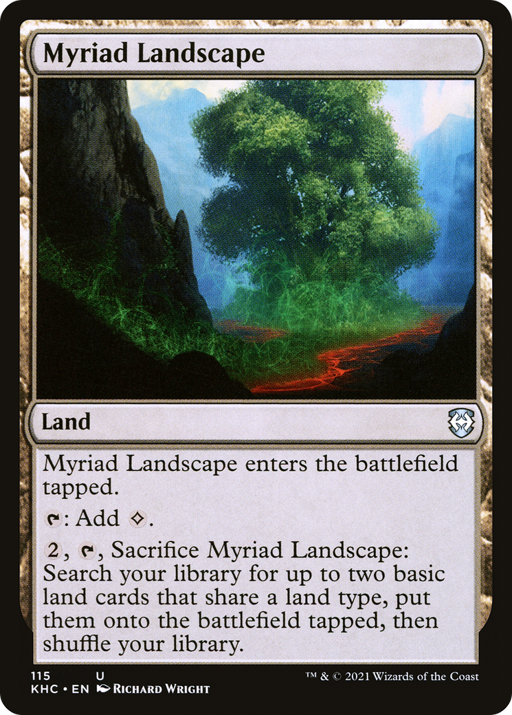 Myriad Landscape (KHC-115) - Kaldheim Commander - Premium MTG Single from Wizards of the Coast - Just $0.25! Shop now at Game Crave Tournament Store