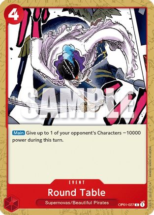 Round Table (OP01-027) - Romance Dawn - Premium One Piece Single from Bandai - Just $0.08! Shop now at Game Crave Tournament Store