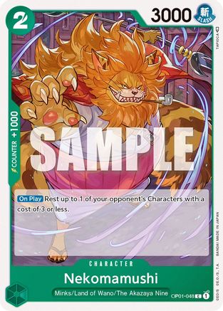 Nekomamushi (OP01-048) - Romance Dawn - Premium One Piece Single from Bandai - Just $0.25! Shop now at Game Crave Tournament Store