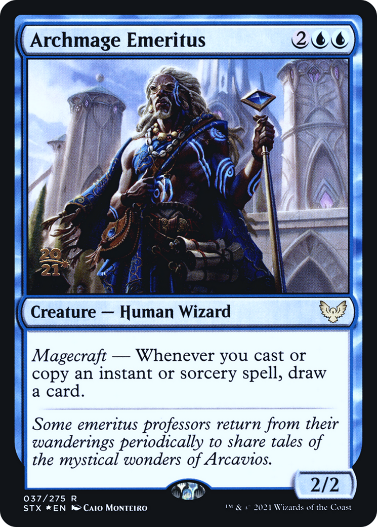 Archmage Emeritus (PSTX-37S) - Strixhaven: School of Mages Promos Foil - Premium MTG Single from Wizards of the Coast - Just $3.90! Shop now at Game Crave Tournament Store