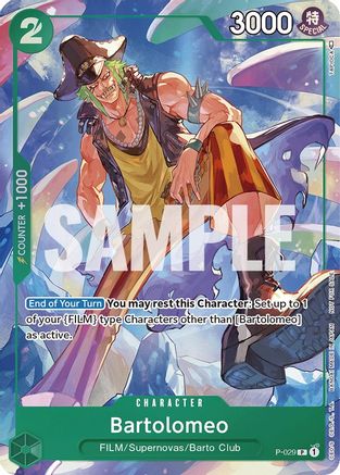 Bartolomeo (Event Pack Vol. 1) (P-029) - One Piece Promotion Cards Foil - Premium One Piece Single from Bandai - Just $24.29! Shop now at Game Crave Tournament Store