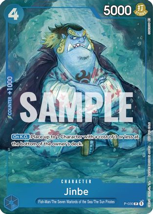 Jinbe (Event Pack Vol. 1) (P-030) - One Piece Promotion Cards Foil - Premium One Piece Single from Bandai - Just $16.83! Shop now at Game Crave Tournament Store