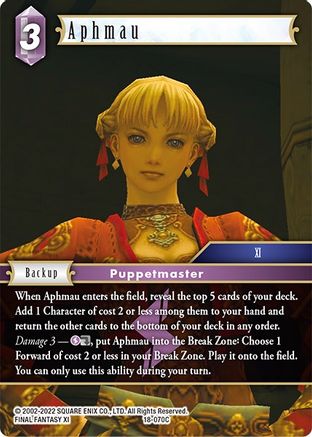 Aphmau (RESURGENCE OF POWER) Foil - Premium Final Fantasy Single from Resurgence of Power - Just $0.31! Shop now at Game Crave Tournament Store